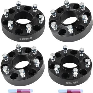 4pcs 6x5.5 1.5 inch Wheel Spacers for Silverado Sierra 1500, Tahoe, Escalade, Yukon, Avalanche, Express, Suburban, M14x1.5 Studs & 78.1mm Hub Bore, 6x139.7mm 6 Lug Forged Tire Spacers