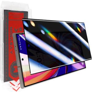 MONASAY Privacy Screen Protector [1 Pack] Fit for Samsung Galaxy s24 6.2 inch[Camera Lens Protector][Easy Installation] HD Anti-spy Tempered Glass Screen Film with Frame, Case Friendly