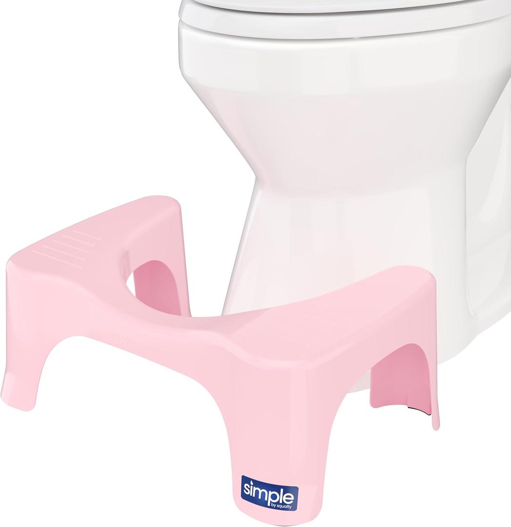 Squatty Potty The Original Bathroom Toilet Stool Curve Lightweight with Sleek and Modern Design, Pink, 7"