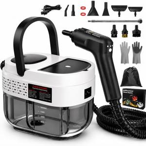 Goyappin Handheld Steam Cleaner for Home, 2500W High Pressure Steam Cleaner for Car Detailing, 3 Steam Levels, 1600Ml Tank, High Heat Steamer for Bed Bugs, Couch, Furniture, Kitchen, Bathroom, Floors