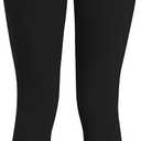 Sunzel Mini Flare Leggings for Women V Crossover Mid Rise Workout Flared Yoga Pants with Tummy Control and Wide Leg (Black, XL)