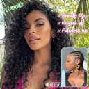 Gowit Pre Looped Deep Wave Crochet Hair 14 Inch 7 Packs Short Curly Black Pre Twisted Ocean Wave Deep Twist Crochet Braids Synthetic Braiding Hair for Black Women