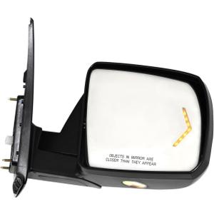 Kool Vue Passenger Side Power Heated Mirror for Toyota Tundra 2007-2013 Power Fold With Signal Light, Memory & Puddle Lamp Chrome without Marker Light without Power Heated Mirrors