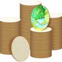 200 Pieces Round Wood Circles for Crafts - 2 inch Wood Round Disc Unfinished Wood Circles Blank Natural Wooden Cutout Ornaments for Decoration DIY Craft Art Supplies