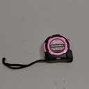 WORKPRO 25FT Pink Tape Measure, 1/8 Fractions Easy Read Measuring Tape, Retractable Nylon Coating Measurement Tape Accuracy 1/32, Magnetic Hook, Belt Clip, Rubber Protective Casing - Pink Ribbon (7.6 m)