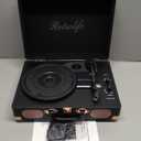 Record Player Wireless Portable Suitcase Vinyl Player with Built-in Speakers Retro Style Record Player for Vinyl Records 3-Speed RCA Line Out AUX in Vintage Turntable Upgrade Black