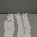 SEMOHOLLI Women Girl's Fashion Knee High Socks With Bow Lace Ruffle Trim Cute Cotton Socks (5-8, 2 Pairs-white)