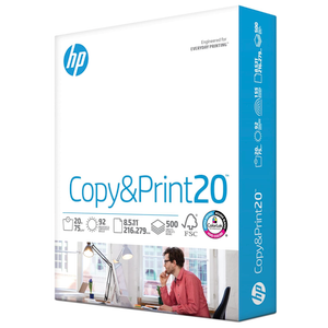 HP Papers | 8.5 x 11 Paper | All In One 22 lb | 1 Mega Ream  750 Sheets | 96 Bright | Made in USA  FSC Certified | 207750R