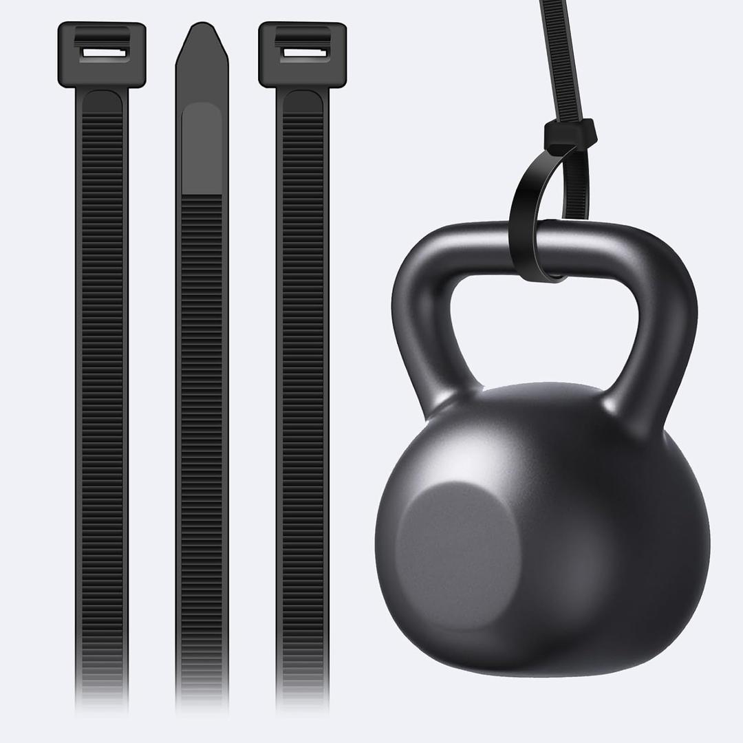 BLOSY Large Zip Ties Heavy Duty, 251 Lb Load Capacity, 1/ 2 Inch Width, 12" Length, Heavy Duty with 251 lb Tensile Strength, Big Cable Ties with Tensile Strength, 50 Pack