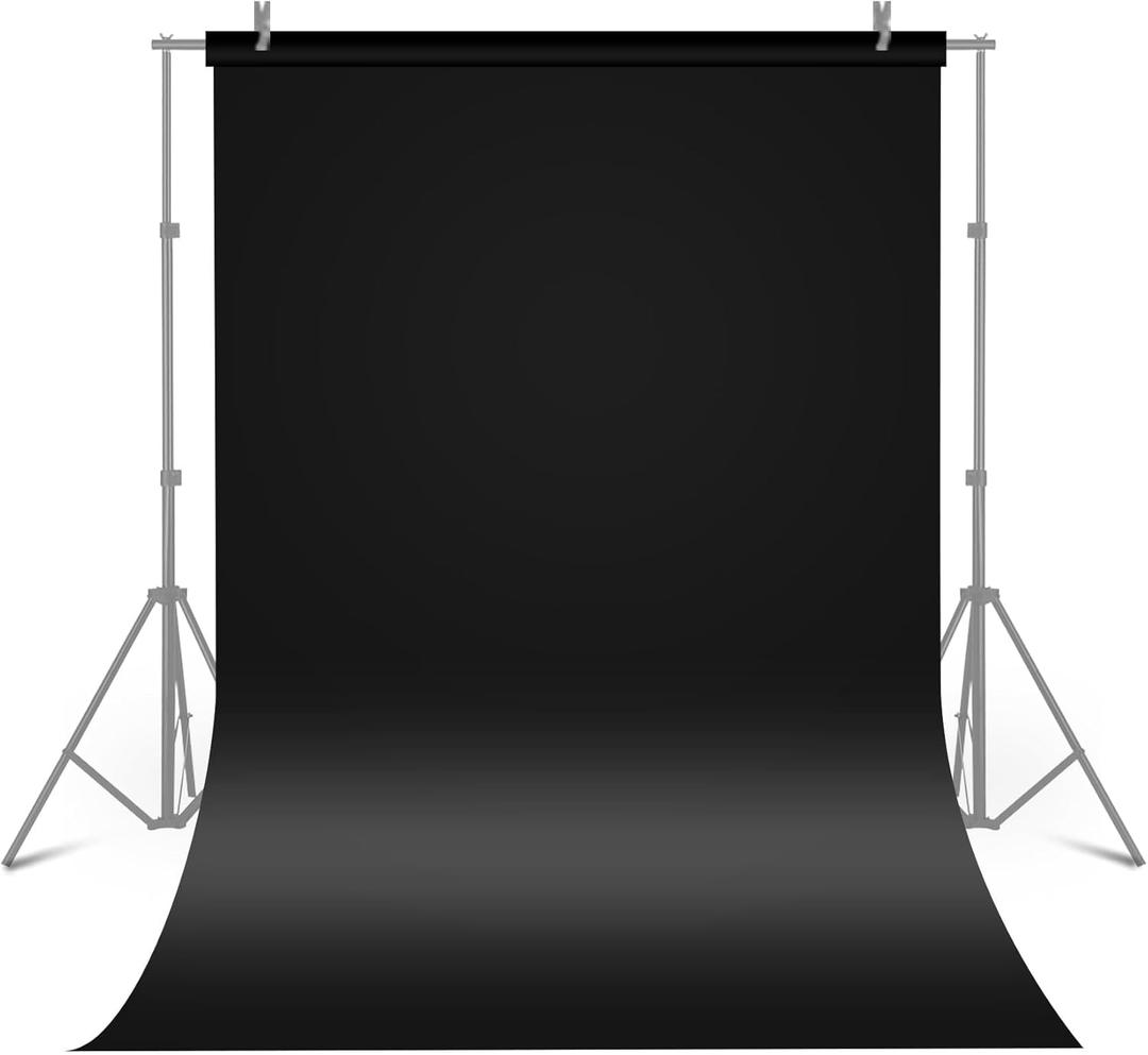 Meking 39.37x78.74 inch PVC Backdrop, Matte & Reflective Black Background for Photography Reusable Daul-Sided Vinyl Backdrops for Product Photography,Portrait Shoots and Photo Studio