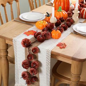 Fall Pumpkin Garland for Mantle Halloween Velvet Pumpkin Garland Autumn Harvest Hanging Decoration for Fireplace Mantel Porch Wall Centerpiece Thanksgiving Party Indoor 6ft(Rust)