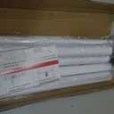 White Shower Curtain Rod,1 Inch Diameter Stainless Steel Adjustable Spring Tension Rods 32 to 80",with Holders,Anti-Slip,Curtain Rods No Drilling(1 Pack)