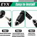 Socket Adapter Set, 4PC Low Profile Impact for Tight Spaces - Fits Square Head 1/2" 1/4" 3/8" Hex Key Socket Wrench & AD Connecting Rod, Includes Drive Converters