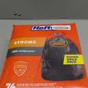 Hefty Strong Large Trash Bags, Black, 30 Gallon, 74 Count