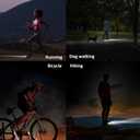 3 x RAHAN 2pcs Rechargeable Headlights for Shoe Charm Accessories,Flashlights Attachment for Shoe, LED Clogs Light with 3 Light Modes for Dog Walking, Camping, Running, Suitable for Adults Kids, Green