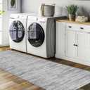 Runners for Hallways 2x8 Kitchen Runner RugsModern Abstract Rug Runners for EntrywayStain Resistant Washable Runner Rug Non-Slip 8ft Carpet Rug for Bedroom Living Laundry Room,Blue/Grey,2'x8'