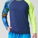 2 Pack Mens Rash Guard Long Sleeve Swim Shirts UPF 50+ Sun Protection Quick Dry Lightweight UV Fishing Surf Shirt (XL)