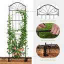 VOXOR Metal Trellis for Climbing Plants Outdoor, 70 * 19.7 Inch Tall Garden Trellis with Black Rustproof Coating, Decorative Rose Trellis for Climbing Roses, Vines, and Flowers, 2 Pack