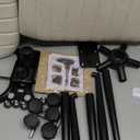 OLIXIS Criss Cross Chair with Wheels Wide Cross Legged Office Desk Vanity Chair Comfy Fabric Armless Adjustable Swivel for Home Computer Task Fabric Beige