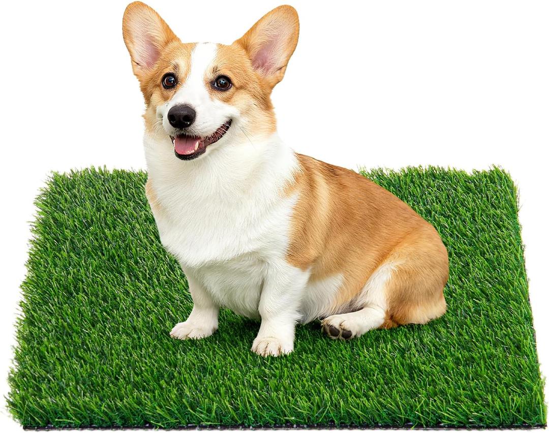 Artificial Turf Grass Outdoor: Grass Pad for Dogs Indoor Potty Training, Replacement Turf Rug for Patio Balcony Lawn Apartment Decoration, Easy to Clean with Drainage Holes(18x28 inch)
