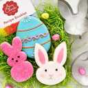 Ann Clark Easter 3-Pc. Cookie Cutter Set, Made in USA, Easter Bunny, Bunny Face and Egg