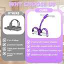 8-Tubes Pedal Resistance Band with Handle, Multifunction Exercise Rope for Working Out, Foot Pedal Resistance Band for Abdomen, Waist, Arm, Leg, Purple