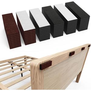 54 PCS Felt Furniture Pads,18pcs Felt Pads+36pcs EVA Foam,Anti-Vibration Soundproof Pads for Bed Frame/Headboard Furniture Protectors,Self Adhesive Furniture Pads for Chair Legs Table Legs(Brown)