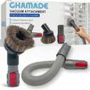 For Dyson Horsehair Vacuum Brush & Extension Hose - Compatible with Dyson V7 V8 V10 V11 V15 Gen5 - Soft Bristle Dusting Brush for Blinds, Furniture, & Delicate Surfaces