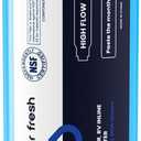 GLACIER FRESH Garden Hose End Pre-Filter for Swimming Pool, Hot Tubs, Spa, Inflatable Pool, Ponds, Greatly Reduces Bad Taste, Odors, Chlorin and Sediment, up to 8,000 Gallons, 1 Pack (Blue)