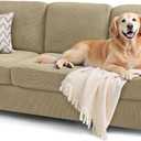 SUBRTEX 7 Pieces Stretch Sofa Slipcover Sets Couch Cover Sets Backrest Cushion Covers Furniture Protector Collection Set for Oversize Sofa Loveseat Chair Slip Covers(Large, New Kahki)