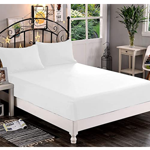 Premium Hotel Quality 1-Piece Fitted Sheet, Luxury & Softest 1500 Premier Hotel Quality Bedding Fitted Sheet Deep Pocket up to 16inch, Wrinkle and Fade Resistant, Queen, White Pack of 2