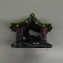 Tfwadmx Aquarium Decoration House Resin Hollow Hideout House,Small Betta Fish Hide Accessories Cave Ornament Tank Small Fish Shrimp Hideaway with Moss