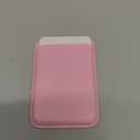 Magnetic Wallet Cell Phone Card Holder for Phone Case with Mag-Safe, Stronger Magnetic RFID Leather Phone Wallet Stick on Series of iPhone 17/16/15/14/13/12 and Pro/Promax, Pink