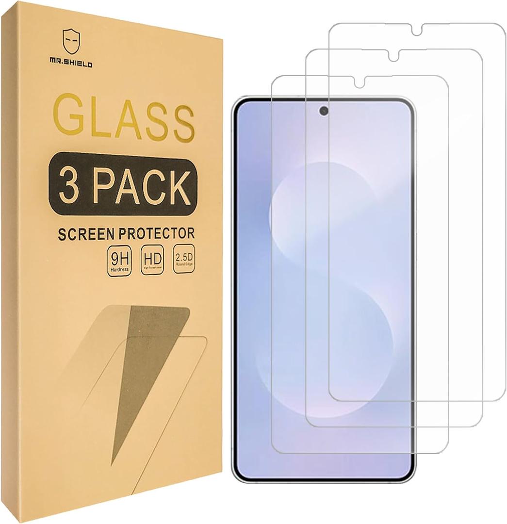 2 x Mr.Shield Screen Protector compatible with Samsung Galaxy S25 Edge 5G [Tempered Glass] [3-PACK] [Japan Glass with 9H Hardness] (S25 Edge - (6.7 Inch))