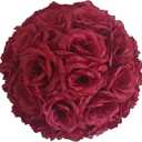 Artificial Flower Ball for Centerpieces Bridal Wedding Artificial Wedding Party Centerpieces Decorations, 7.8inch 5Pack Burgundy
