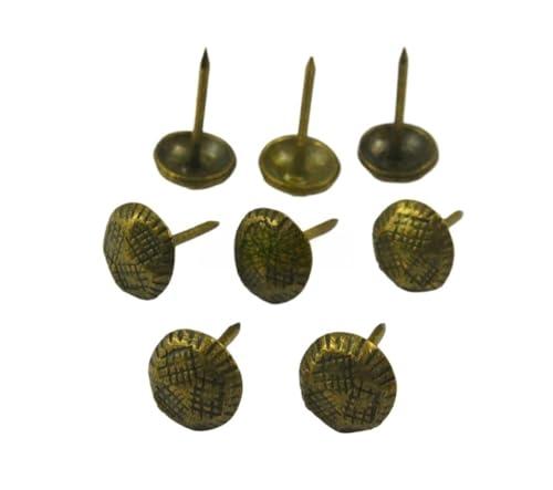 DLAHPJPT 200 Pieces 11x17mm Antique Brass Stripe Upholstery Tacks Nails