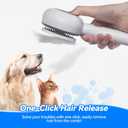 3-in-1 Pet Steam Brush for Dogs and Cats, Shedding & Grooming Comb for Long and Short Hair, Hair Removal with Spray and One-Click Release