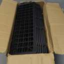 12 Pcs Under Couch Blocker for Bed Adjustable Furniture Plastic Under Bed Blocker with 30 Ties Black Couch Barriers for Dogs Pets Cats (Style 1)