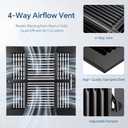Pelopy 1 Pack Duct Opening Vent Covers for Ceiling, 14 * 14inch, Black
