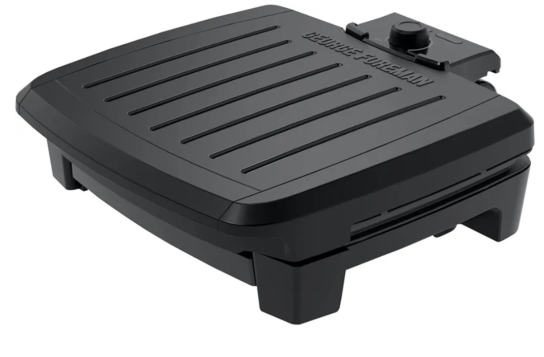 GEORGE FOREMAN® Contact Submersible™ Grill, 5-Serving Grill - Adjustable Temperature Control, Black Plates, Wash the entire grill