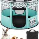 BNOSDM Rabbit Playpen with Zippered Top Portable Small Pet Cage Tent Bunny Foldable Pop Up playpen Indoor Outdoor Travel Use Exercise Yard Fence for Rabbits Ferrets Cats Guinea Pigs
