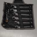 Brake Line Wrench Set: Metric 10-17mm - Ratcheting Open-end for Nuts on Fuel, Brake or Air Conditioning Lines