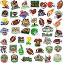 Tigeen 48 Pcs Football Patches Iron on Sports Ball Chenille Iron on Patches Bulk for Hats Clothes Pants Jeans Sew on Applique DIY Accessory