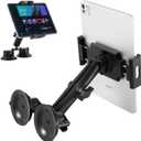 Pilots Tablet Holder with Strong Dual Suction Cups, Tablet Mount Base for Truck Car/Boat/Aircraft Windshield, Aluminum Tablets Stand Fits iPad Air 13" , iPad Pro 12.9" and other 4.7-15" Tablets