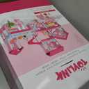 Toylink Pink Doll House for Girls, 3-Story Villa Playset with Light, 3 Dolls, Pool & Slide, Dollhouse Furniture and Accessories, Pretend Play Toddler Toys Birthday Gifts for Kids 3 4 5 6 7 8, 1:12