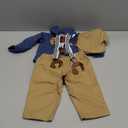 WESIDOM Baby Boy Clothes 0-18M Newborn Infant Gentleman Outfit, Shirt+Bowtie+Beret+Suspender Pant Baby boy Suit Clothing Set (0-3 Months, Navy Blue)