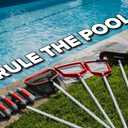 Swimming Pool Pole - 12 Feet Aluminum Telescopic Pool Pole for Cleaning // Telescoping Pool Extension Pole // Adjustable Pool Cleaning Stick for Brush, Skimmer, Vacuum - Inground & Above Ground Pools