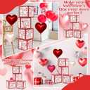 4 Pcs Valentines Day Balloon Box Valentines Day LOVE Balloon Box School Party Decorations Balloons Boxes for School Classroom Bedroom Preschool Party Decorations