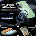 DEERLAMN Magnetic Matte Case for iPhone 16 with Screen Protector, [Compatible with MagSafe][Military Grade Drop Protection] Slim Translucent Shockproof Protective Phone Cover, Green