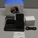 6-in-1 Wireless Charging Station, Charger Stand for Apple Multiple Devices, for iPhone 17 16 15 14 13 12 Pro Max Watch Airpods, Wireless Charger iPhone Charging Station with Night Light/Alarm Clock